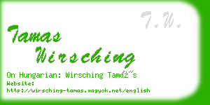 tamas wirsching business card